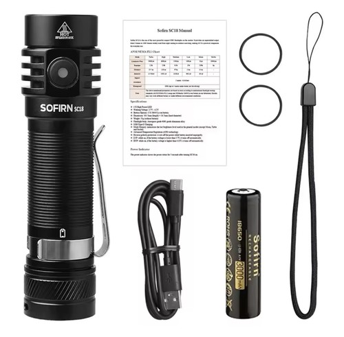 Torcia led sofirn sc18 1800lm - led,
