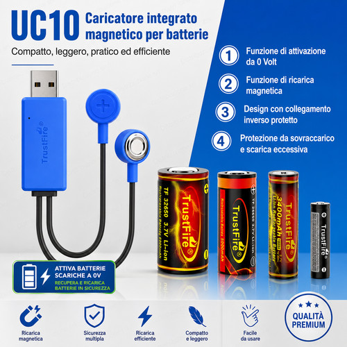 Trustfire uc10 18650 21700 - ®,